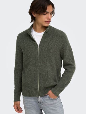 Only & Sons Strickjacke 'DALE ' in Grün