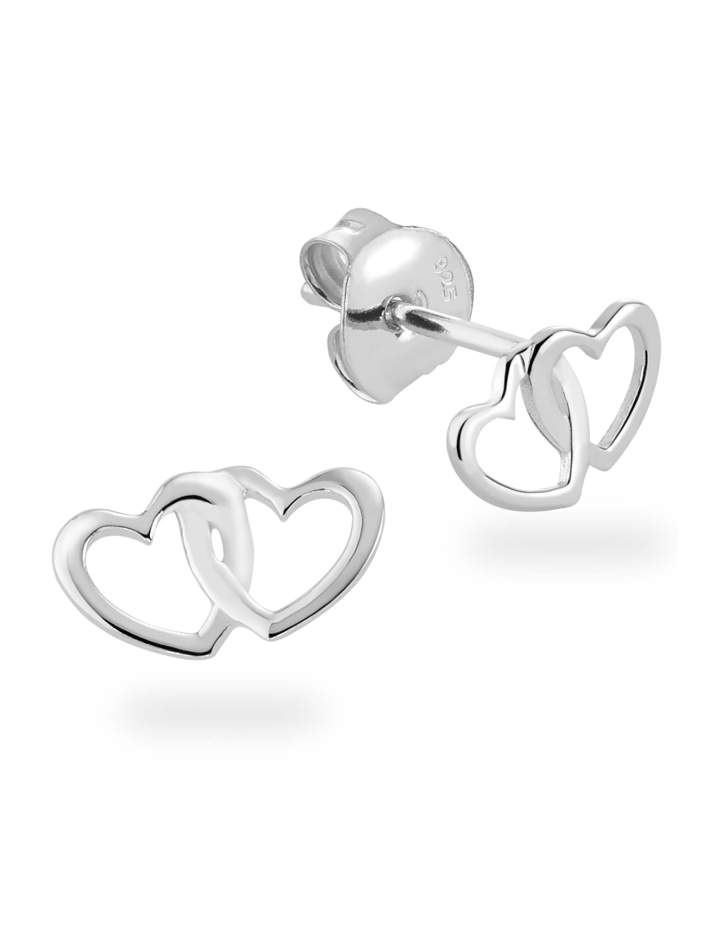 Boucles d'oreilles 'Twin Hearts Ohrstecker 925 Silber' Pure Schmuck en argent : devant