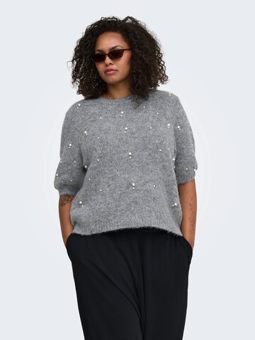 ONLY Carmakoma Pullover 'CARDOLLY' in Grau: Vorderseite