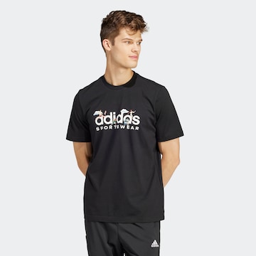 melns ADIDAS SPORTSWEAR T-Krekls: no priekšpuses