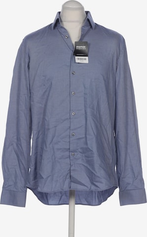 Calvin Klein Button Up Shirt in XL in Blue: front