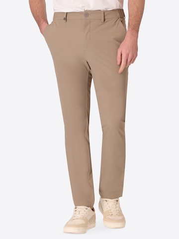 Distretto12 Slimfit Functionele broek in Beige: voorkant