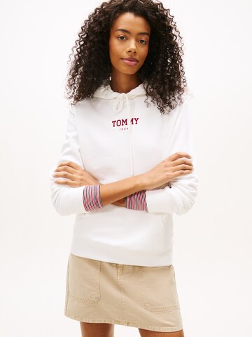 Tommy Jeans Sweatshirt 'ESS' in Weiß: Vorderseite