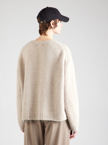 Cardigan oversize 'Emira' WEEKDAY en beige