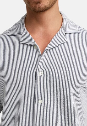 INDICODE JEANS Pyjama kort 'Lino' in Blauw