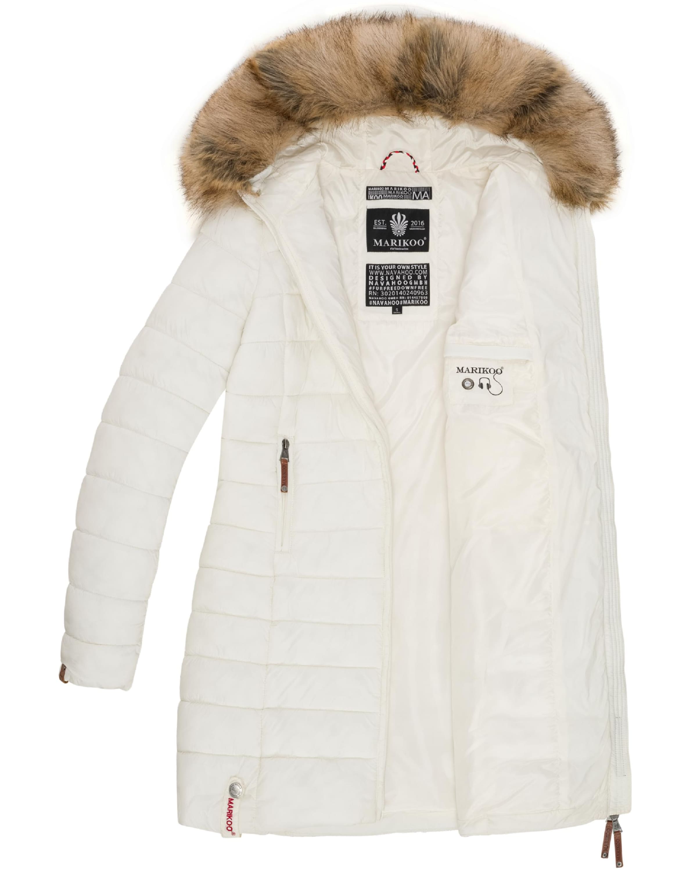 Cappotto invernale 'Rose' di MARIKOO in bianco