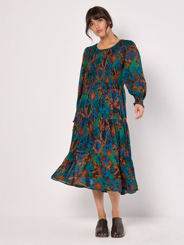 Apricot Dress 'Ikat' in Mixed colours: front