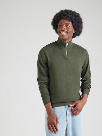 JACK & JONES Tröja 'JJEEMIL' i grön: framsida