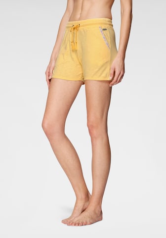 BUFFALO regular Pyjamasbukser i gul: forside