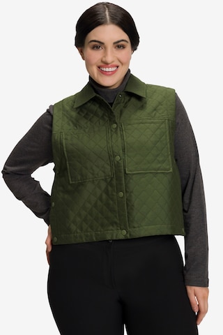 Ulla Popken Bodywarmer in Groen: voorkant