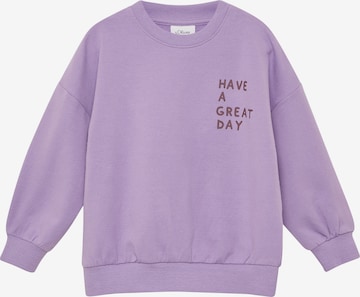 s.Oliver Sweatshirt in Lila: voorkant