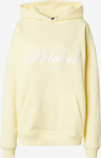 Karo Kauer Sweatshirt in hellgelb / weiß, Produktansicht