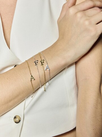 Luxenter Armband 'Alphabet F'‌ in Gold