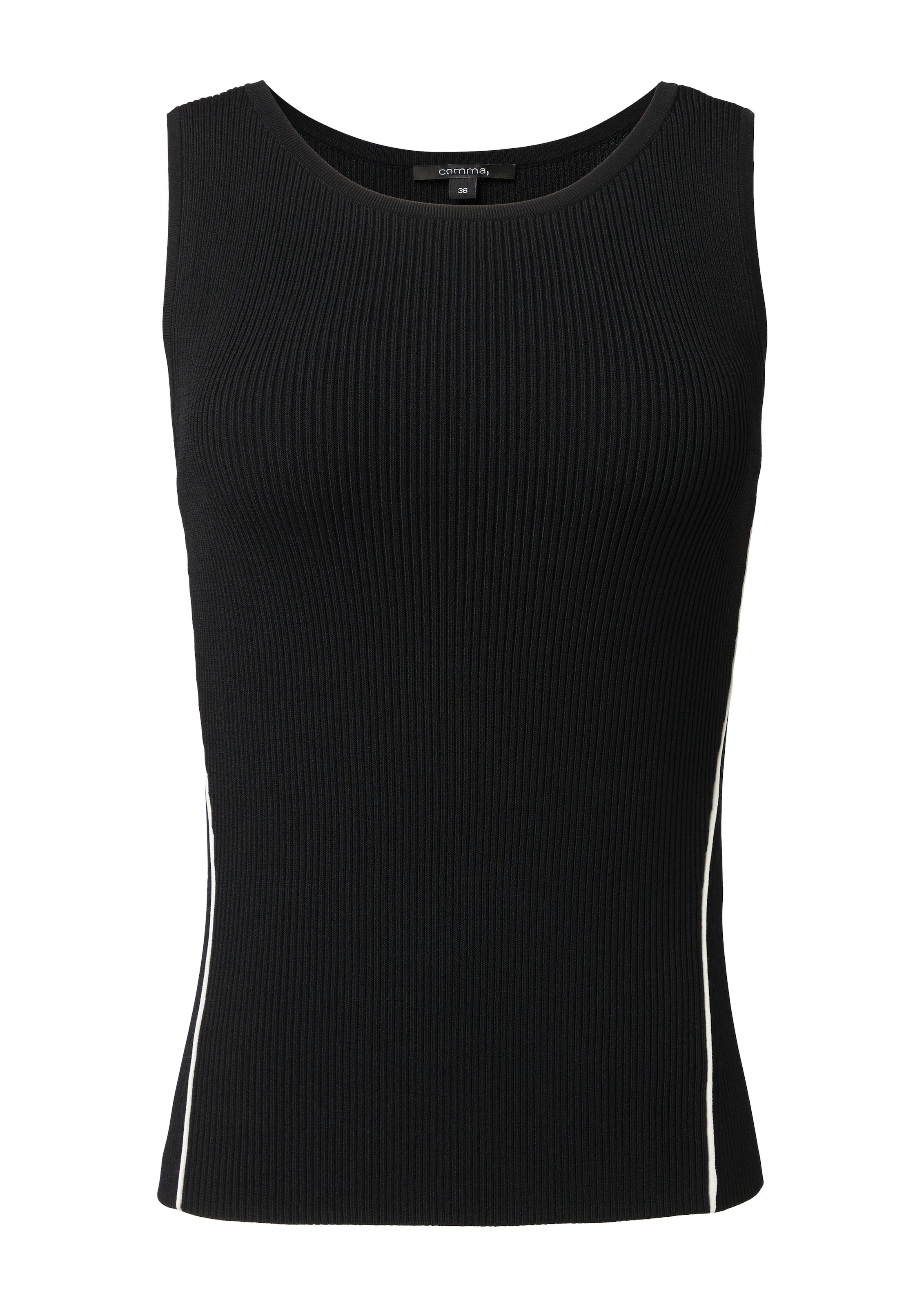 COMMA Τοπ σε μαύρο: μπροστά