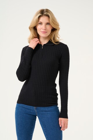 Kaffe Pullover 'Flora' in Schwarz: Vorderseite