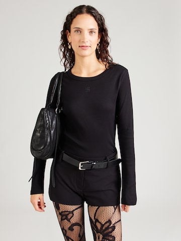 Tricou de la s.Oliver pe negru: față