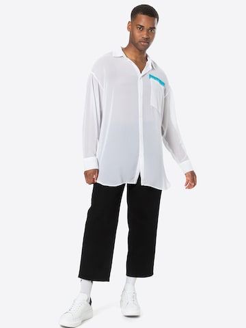 NU-IN Regular fit Button Up Shirt 'Sheer' in White