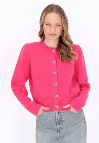 MYMO Knit Cardigan in Pink: front