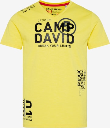 CAMP DAVID Shirt in Geel: voorkant