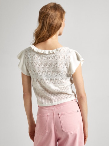 Pepe Jeans Knitted Top 'GOLDIE' in White