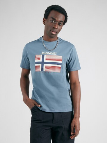 NAPAPIJRI - Camiseta 'S-Lari' en azul: frente