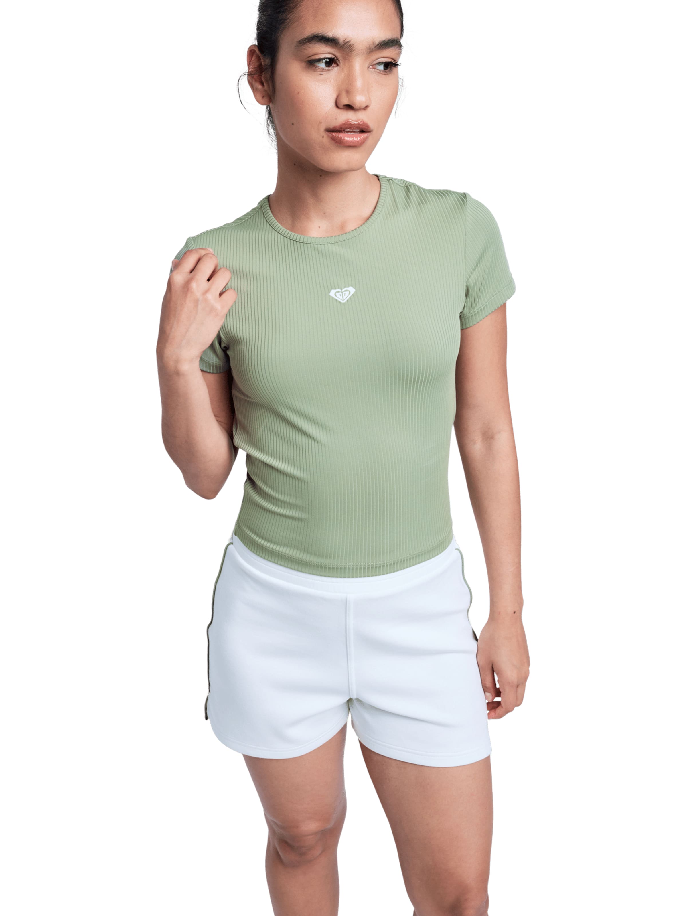 ROXY Shirt ' Rise & Vibe ' in Green: front