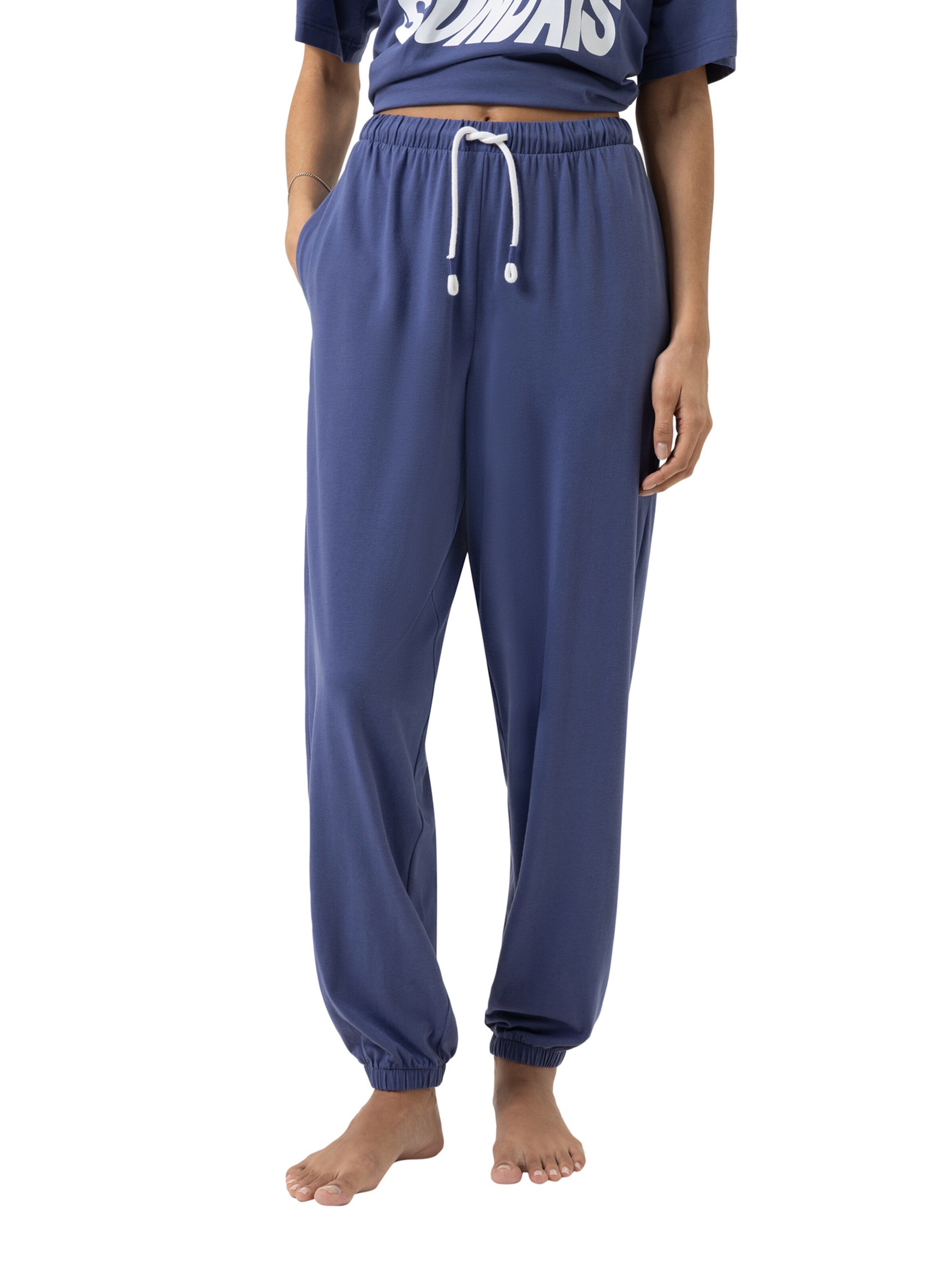 Mey Pyjamahose in Blau: Vorderseite