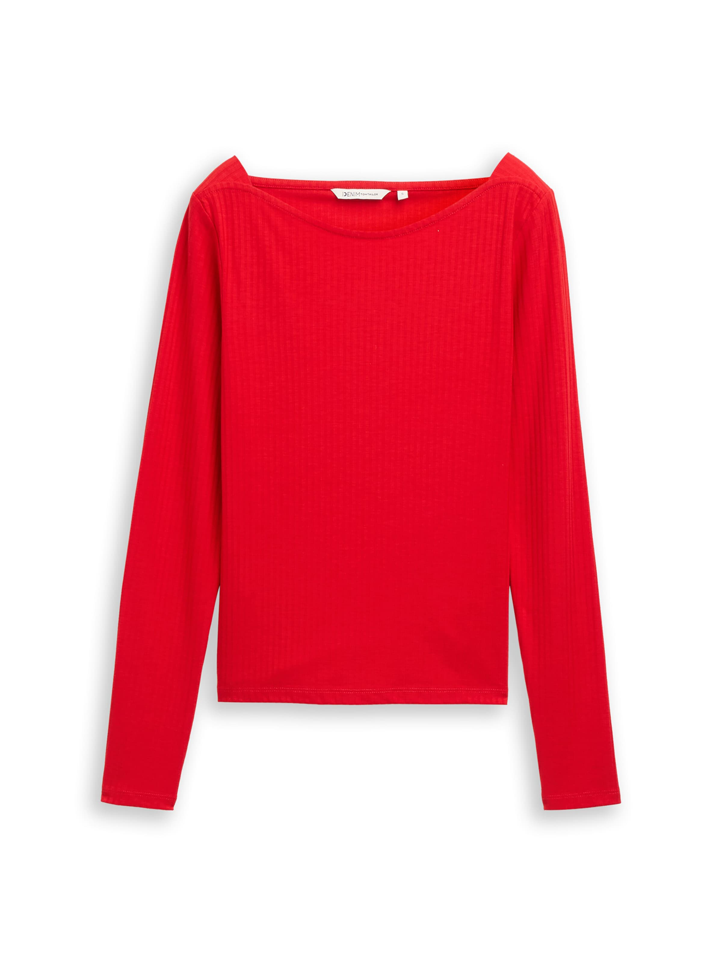 TOM TAILOR DENIM Tričko – červená: přední strana