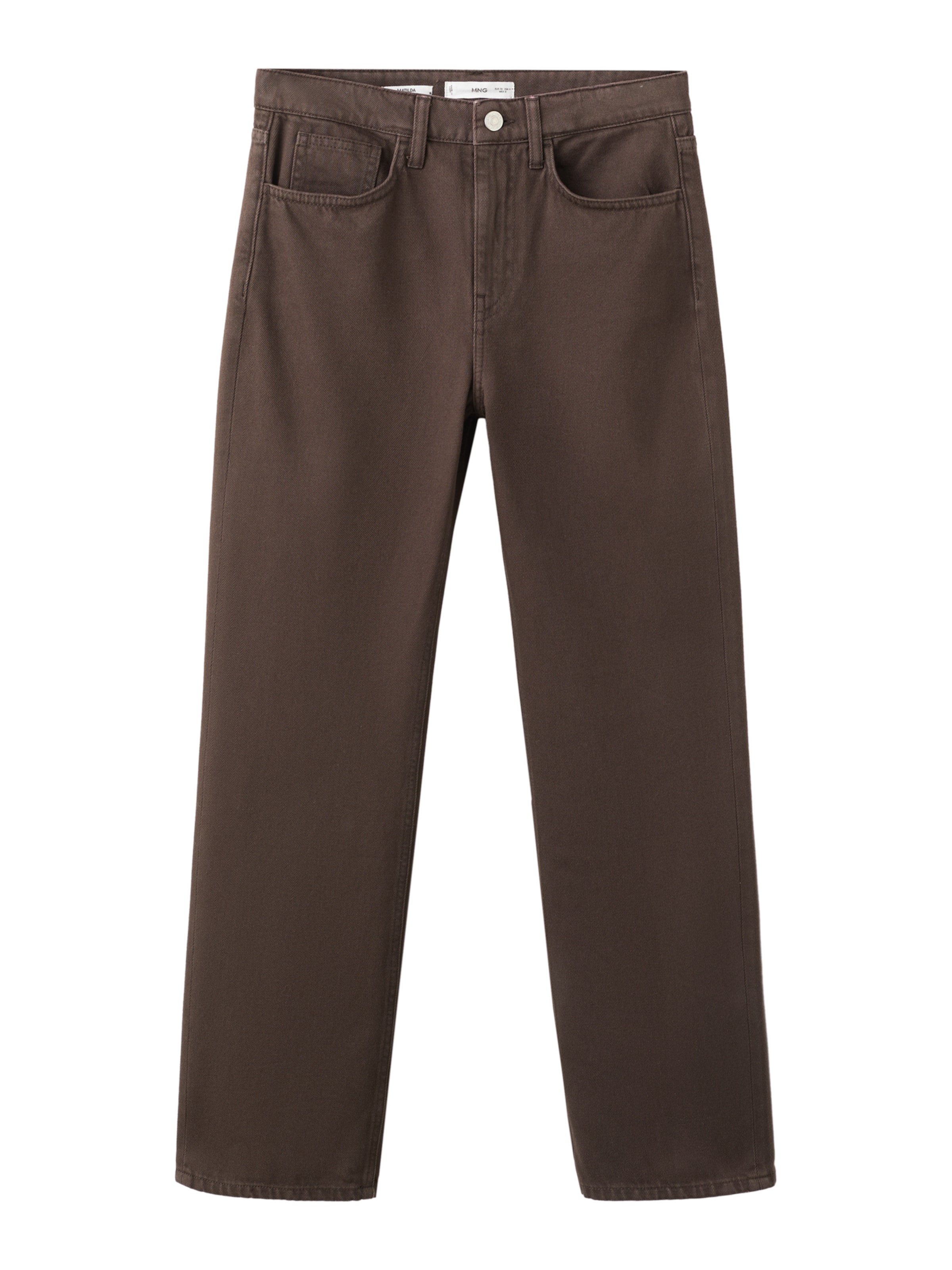 MANGO Regular Jeans 'MATILDA' in Bruin: voorkant