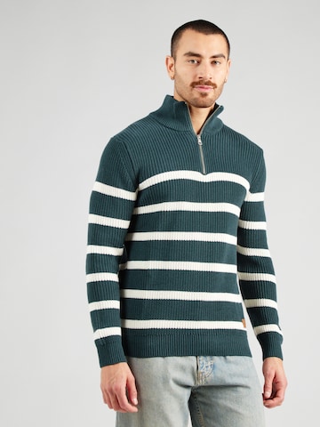 Key Largo Pullover 'PILOT' in Grün: Vorderseite