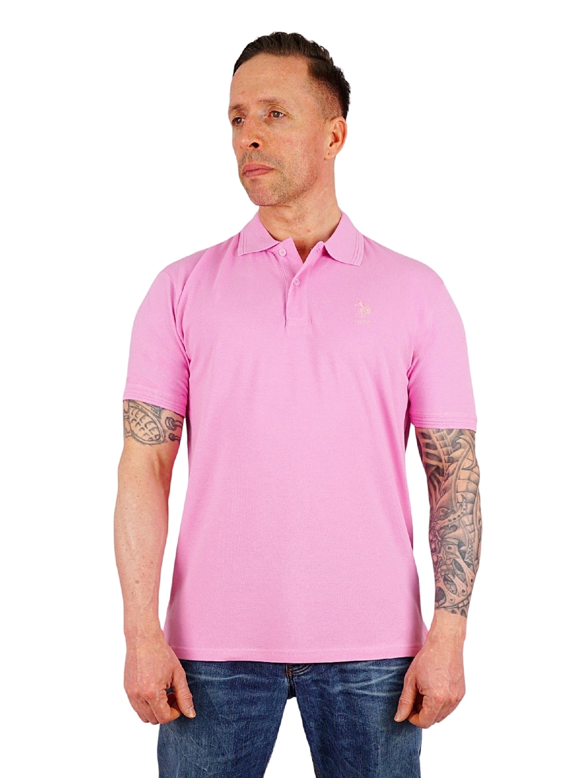 U.S. POLO ASSN. Shirt 'Axel' in Pink: front