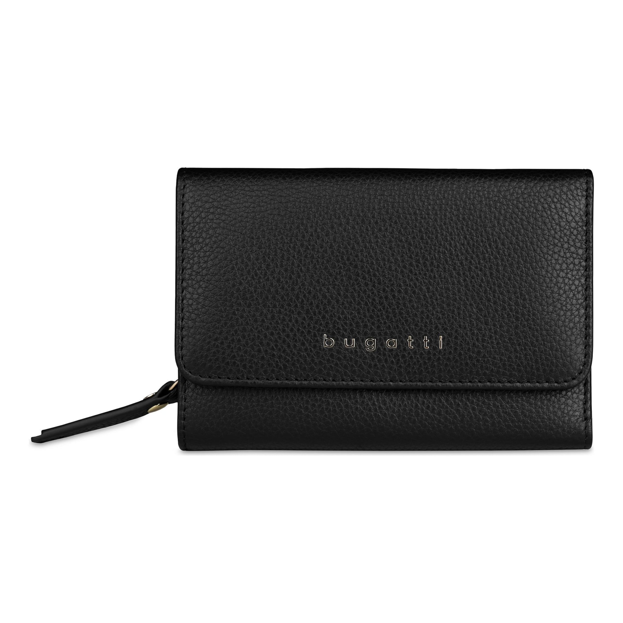 Portamonete di bugatti in nero: frontale