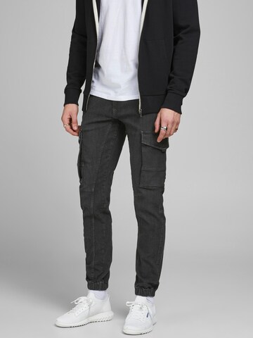 JACK & JONES Regular Cargo jeans 'Paul Flake' in Grey: front