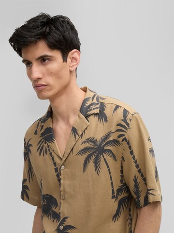 STRELLSON Comfort fit Overhemd 'Cliro' in Bruin