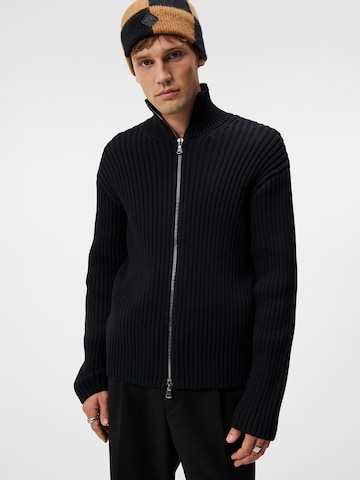 J.Lindeberg Cardigan 'Kellan' i sort: forside