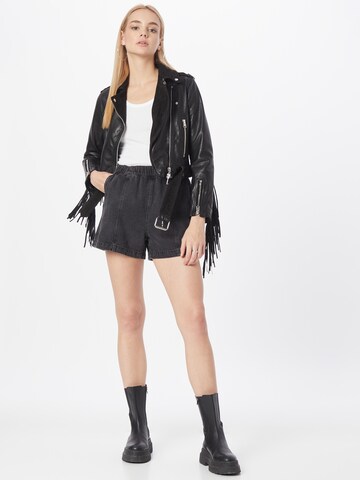 Madewell Regularen Kavbojke | črna barva