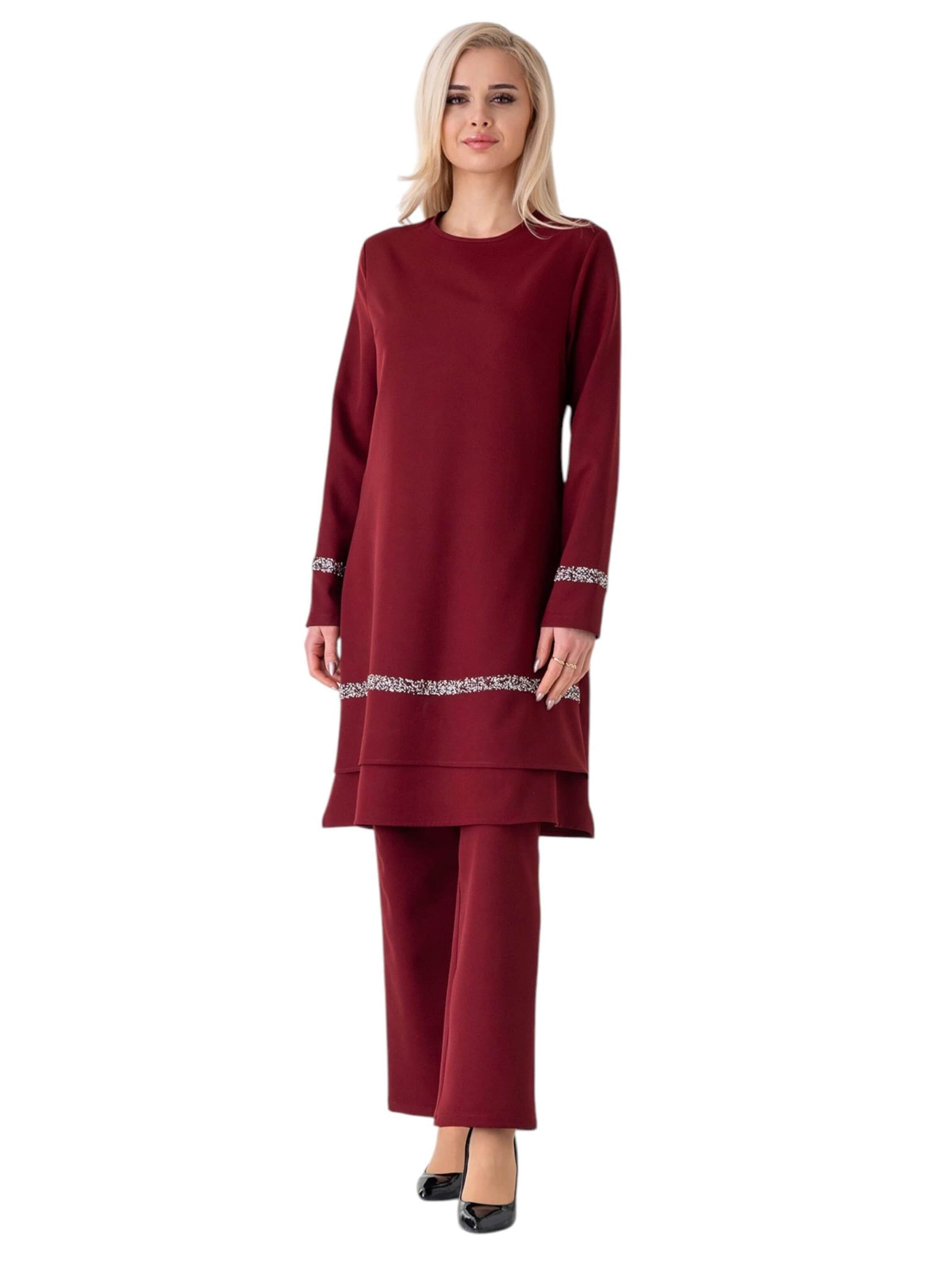 Completo pantalone 'NEVRA' di fashionshowcase in rosso