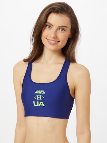 UNDER ARMOUR Bralette Sports Bra in Blue: front