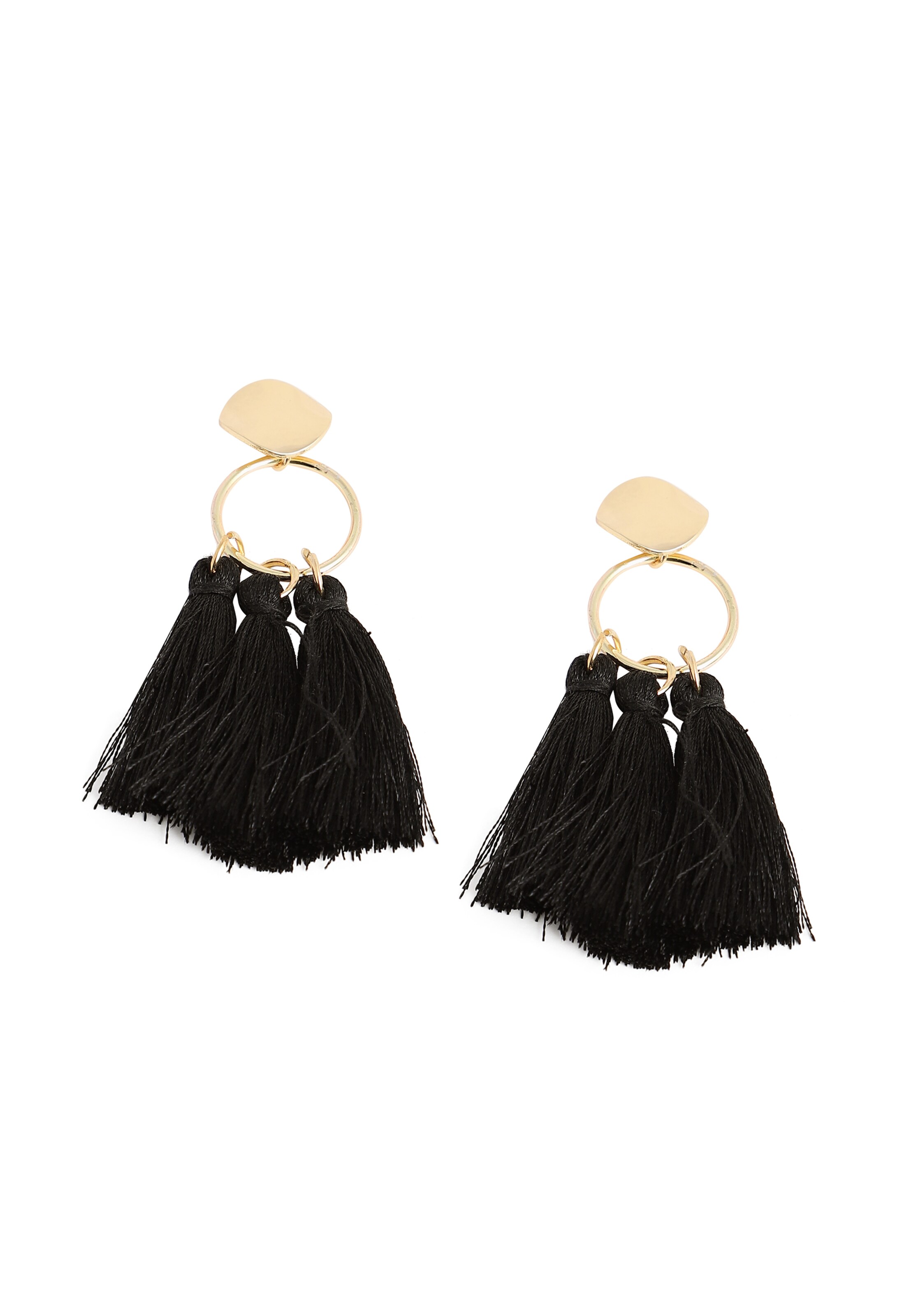 SOHI - Brincos 'Fedelma' em preto: frente