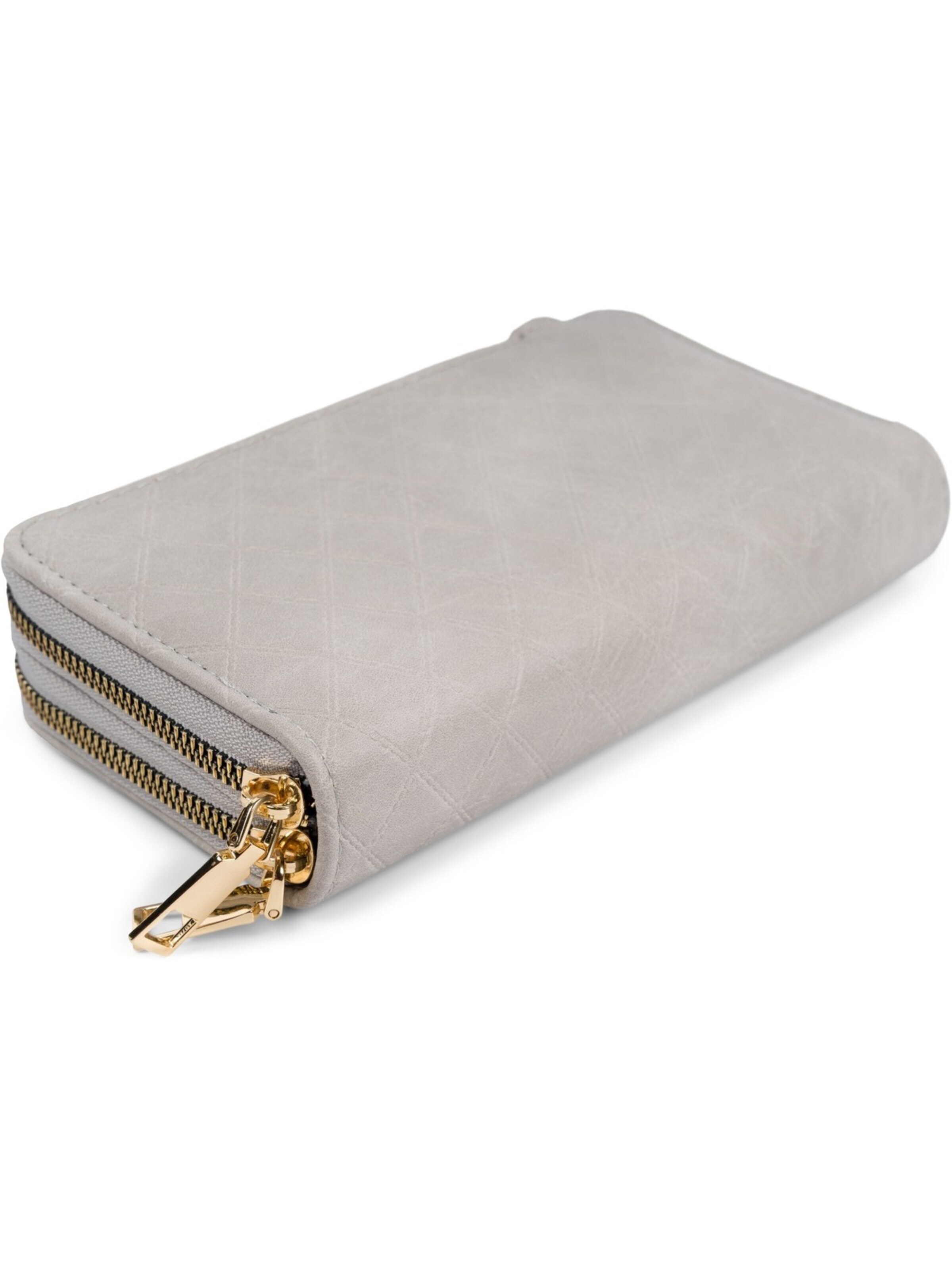 styleBREAKER Crossbody bag '2 in 1 Umhängetasche - Geldbörse Rauten' in Grey