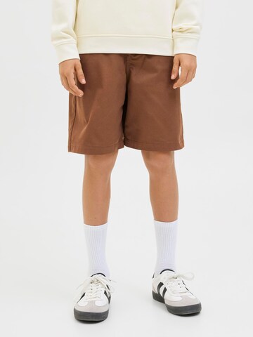 Baggy Pantalon 'JPSTowen Drew' Jack & Jones Junior en marron : devant