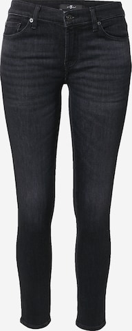 7 for all mankind Skinny Jeans in Black: front