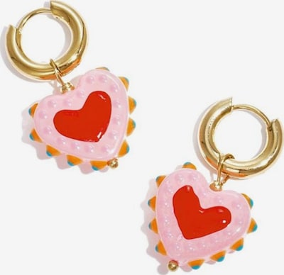 One Size dydžio Auskarai 'SUMMER HEART' iš Cala Rose, spalva – tamsiai rožinė, Prekių apžvalga