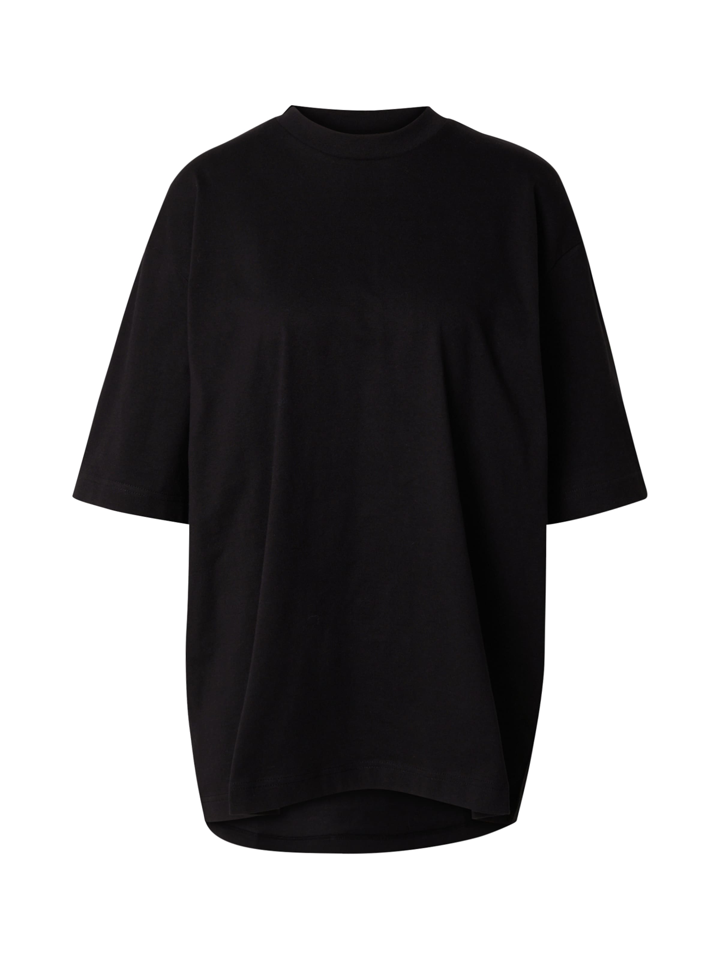 WEEKDAY Тениска в черно: отпред