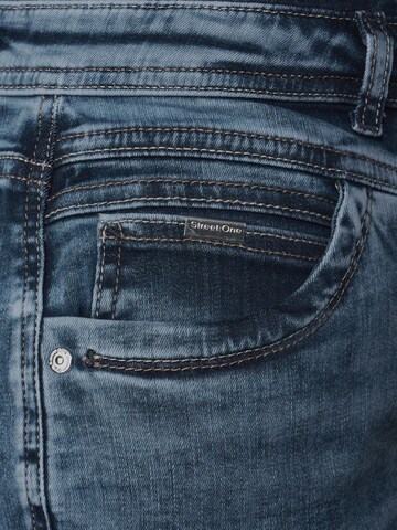 STREET ONE Slimfit Jeans in Blauw