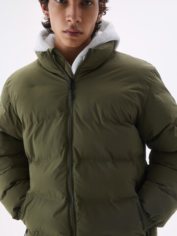 Pull&Bear Winter Jacket in Green