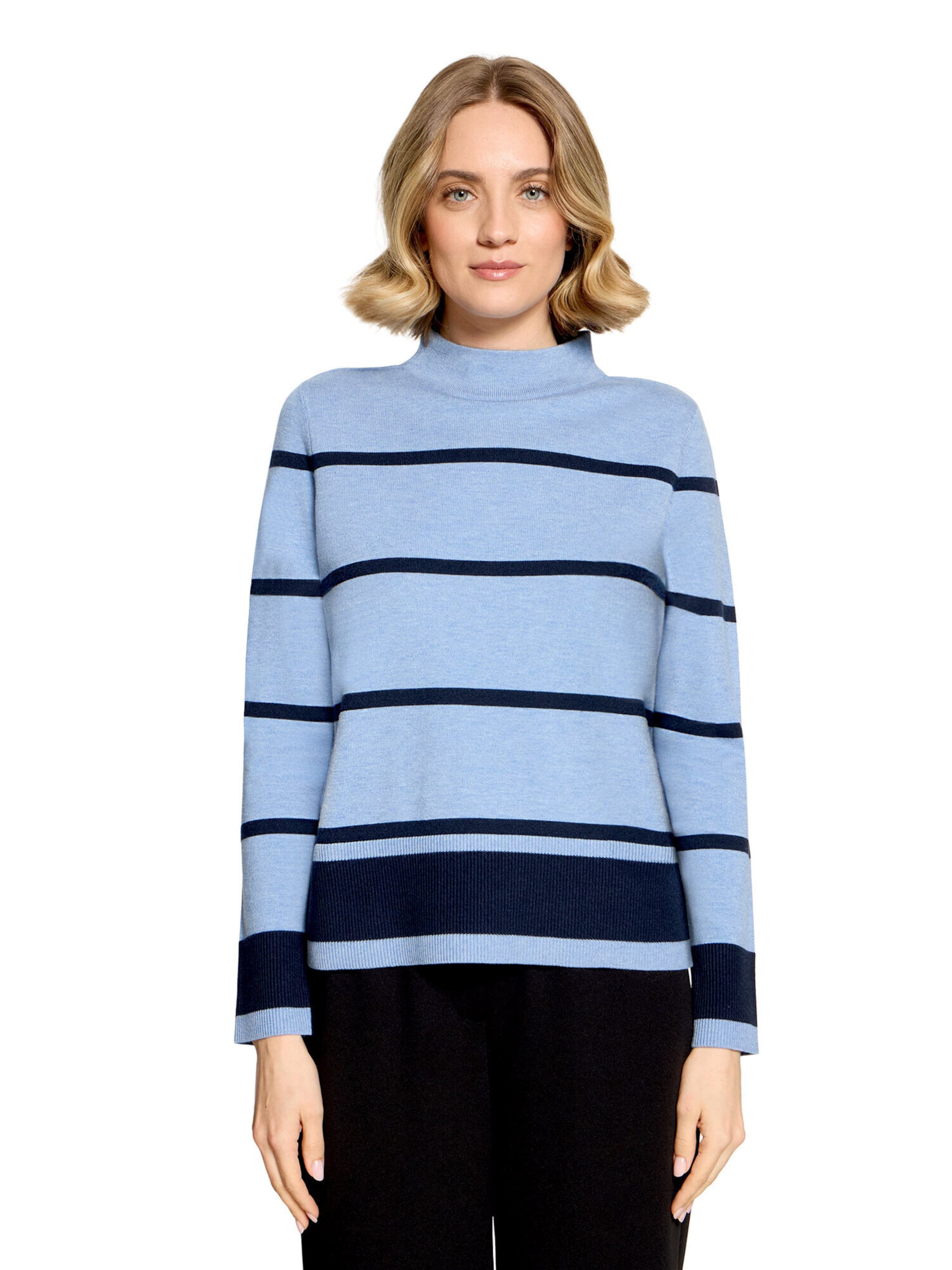 Betty Barclay Feinstrickpullover mit Stehkragen in Blau: Vorderseite