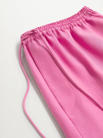 MANGO Loose fit Pants 'LIM' in Pink