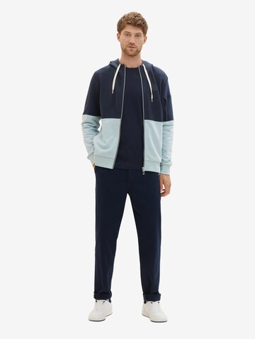 TOM TAILOR Sweatjacke in Blau