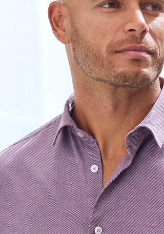 H.I.S Regular fit Business shirt in Purple